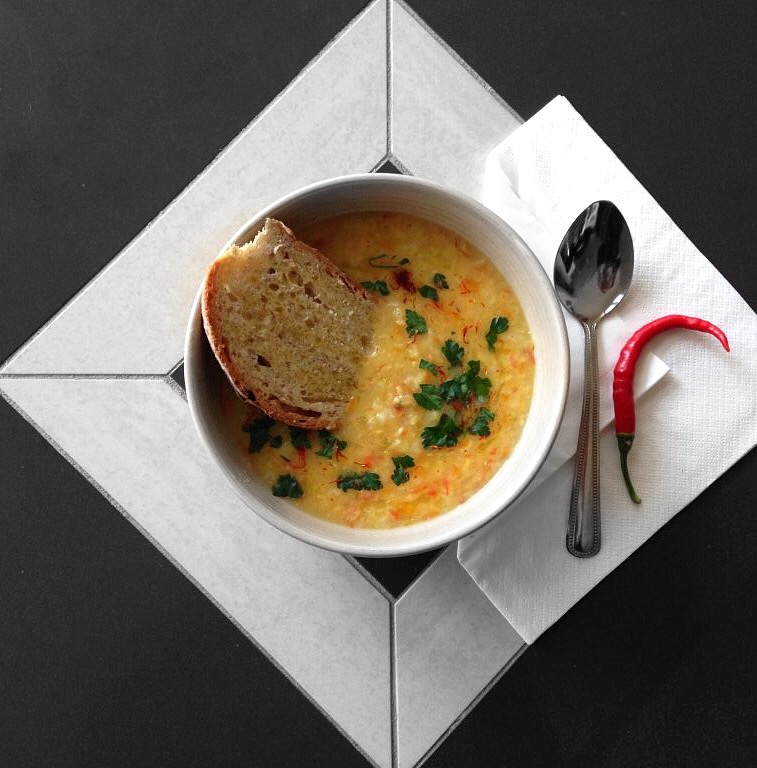 Yellow moong bean soup